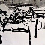 The city and the sky 2 1988 ink on paper 56x76cm Private collection