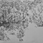 The valley (study 1) 2016 
pencil on paper 42x59cm